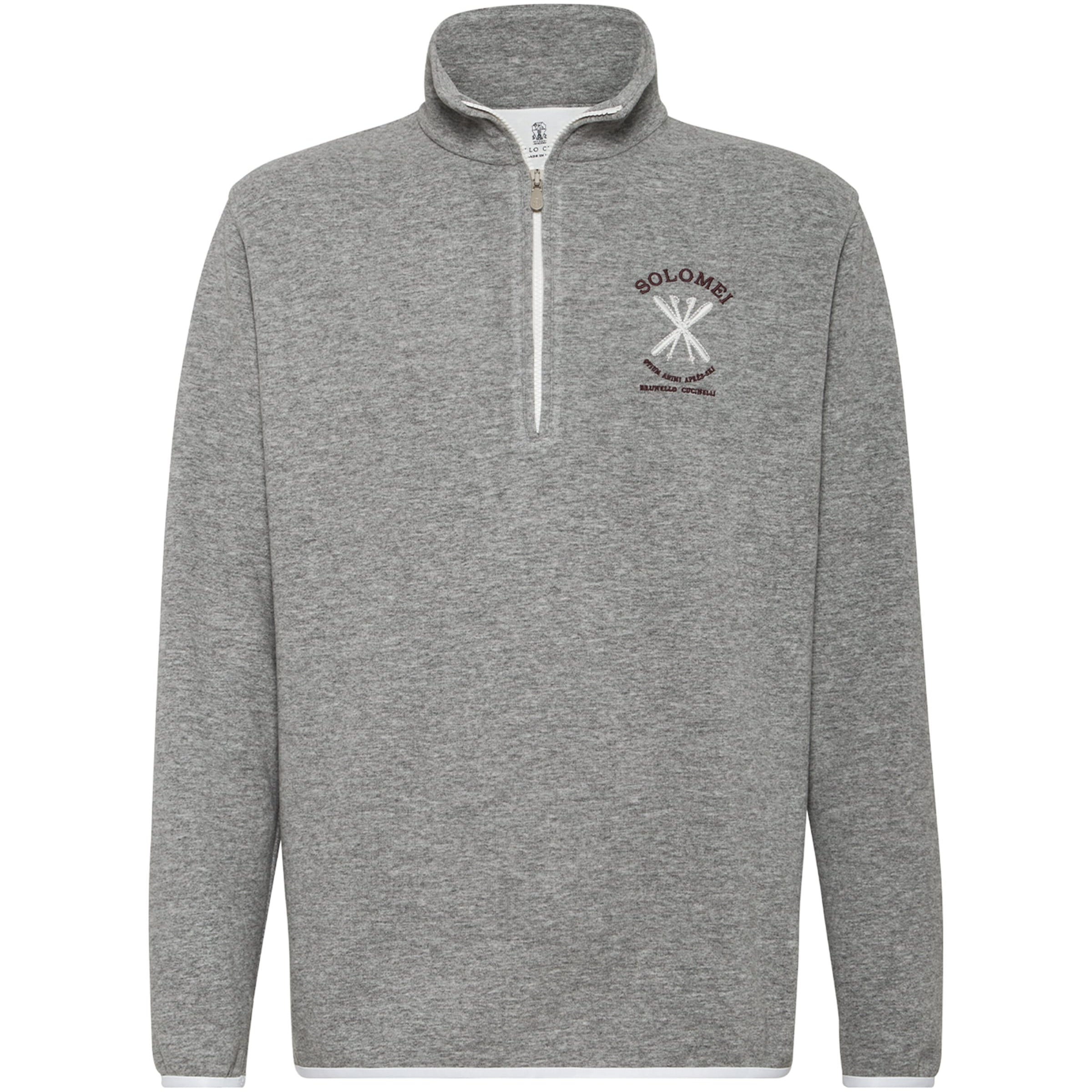 Cashmere-Blend Quarter-Zip Sweatshirt