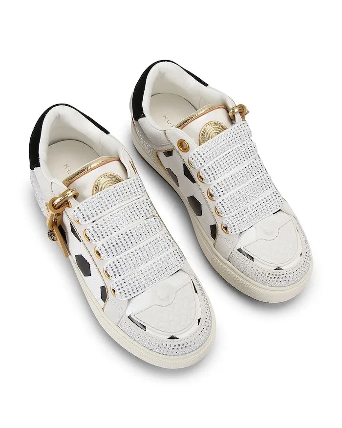 Kurt Geiger London Southbank Footy White/Blk Çocuk Deri Sneakers