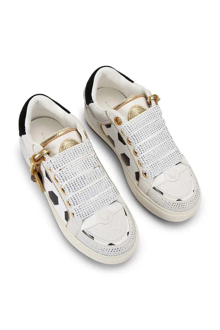 Kurt Geiger London Southbank Footy White/Blk Çocuk Deri Sneakers