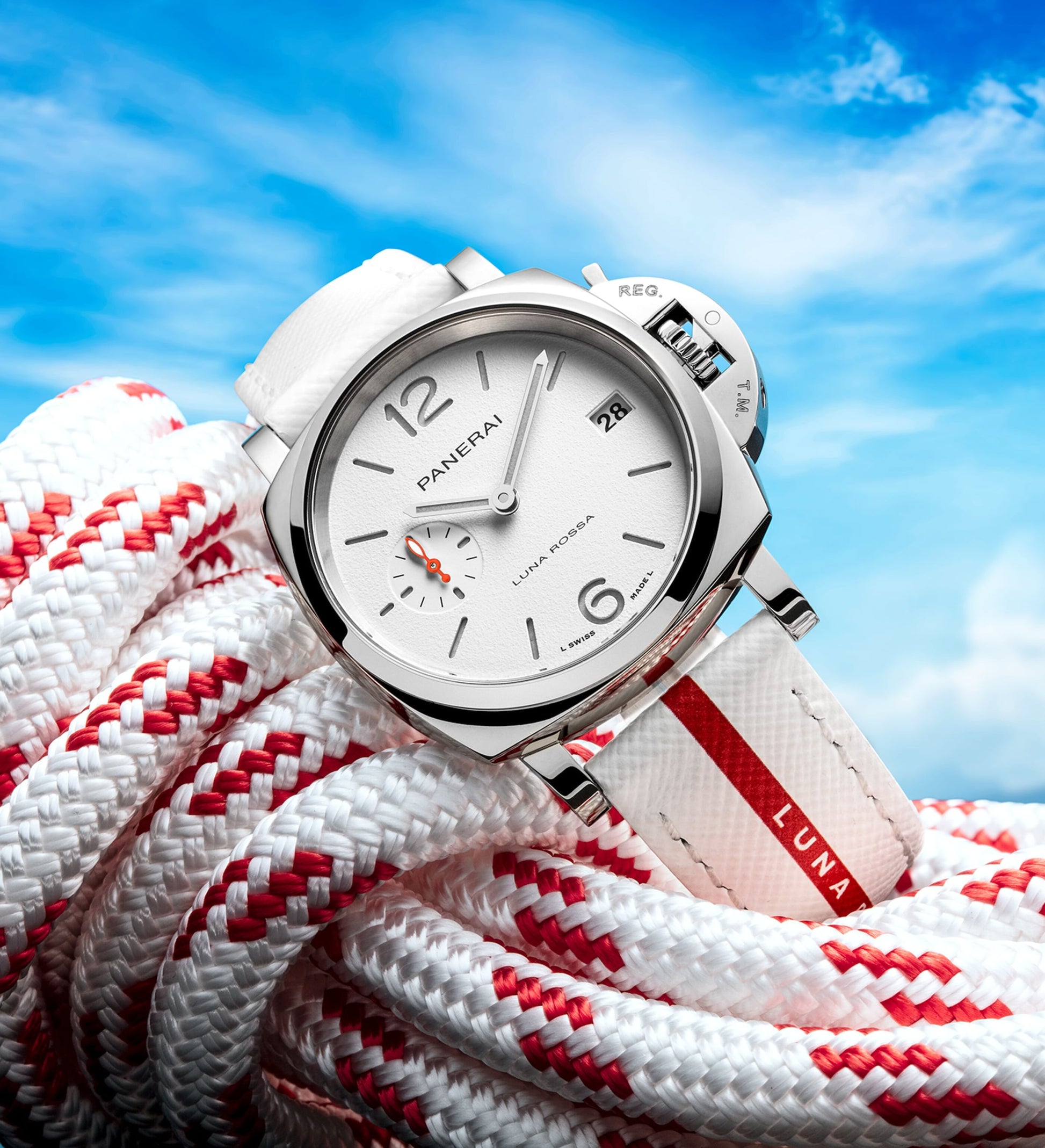 Panerai Stainless Steel Luminor Due Luna Rossa Watch 38mm