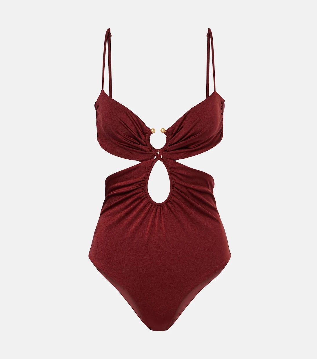 Johanna Ortiz - Gathered cutout swimsuit