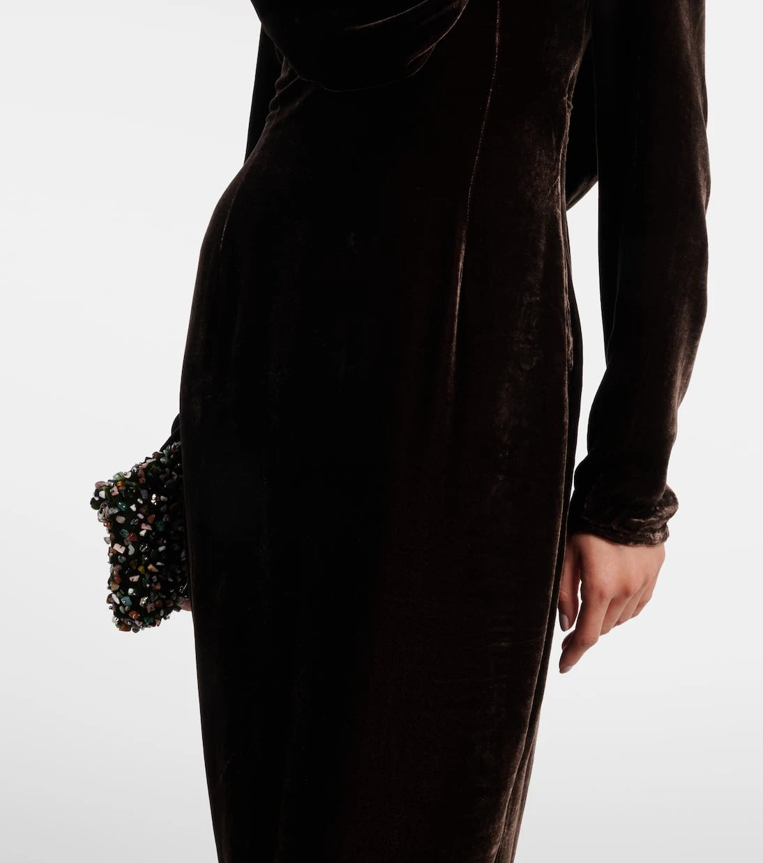 Rotate - Draped velvet gown