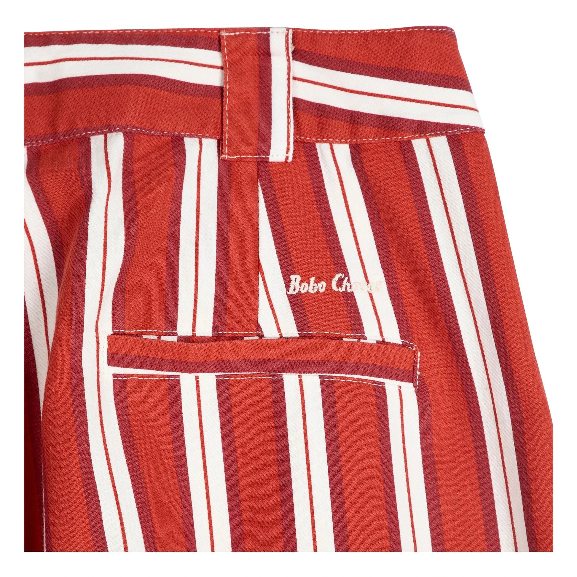 Bobo Choses - Cotton Stripe Pants | Red