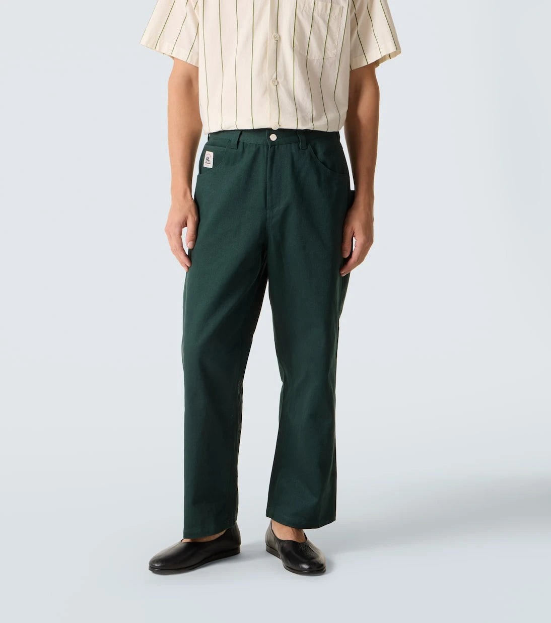 Bode - Knolly Brook cotton twill straight pants