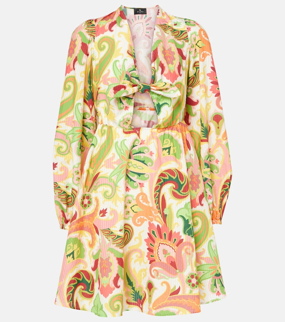 Etro - Floral cotton and silk minidress