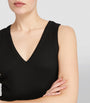 ME+EM Black V-Neck Ribbed Ultimate Vest