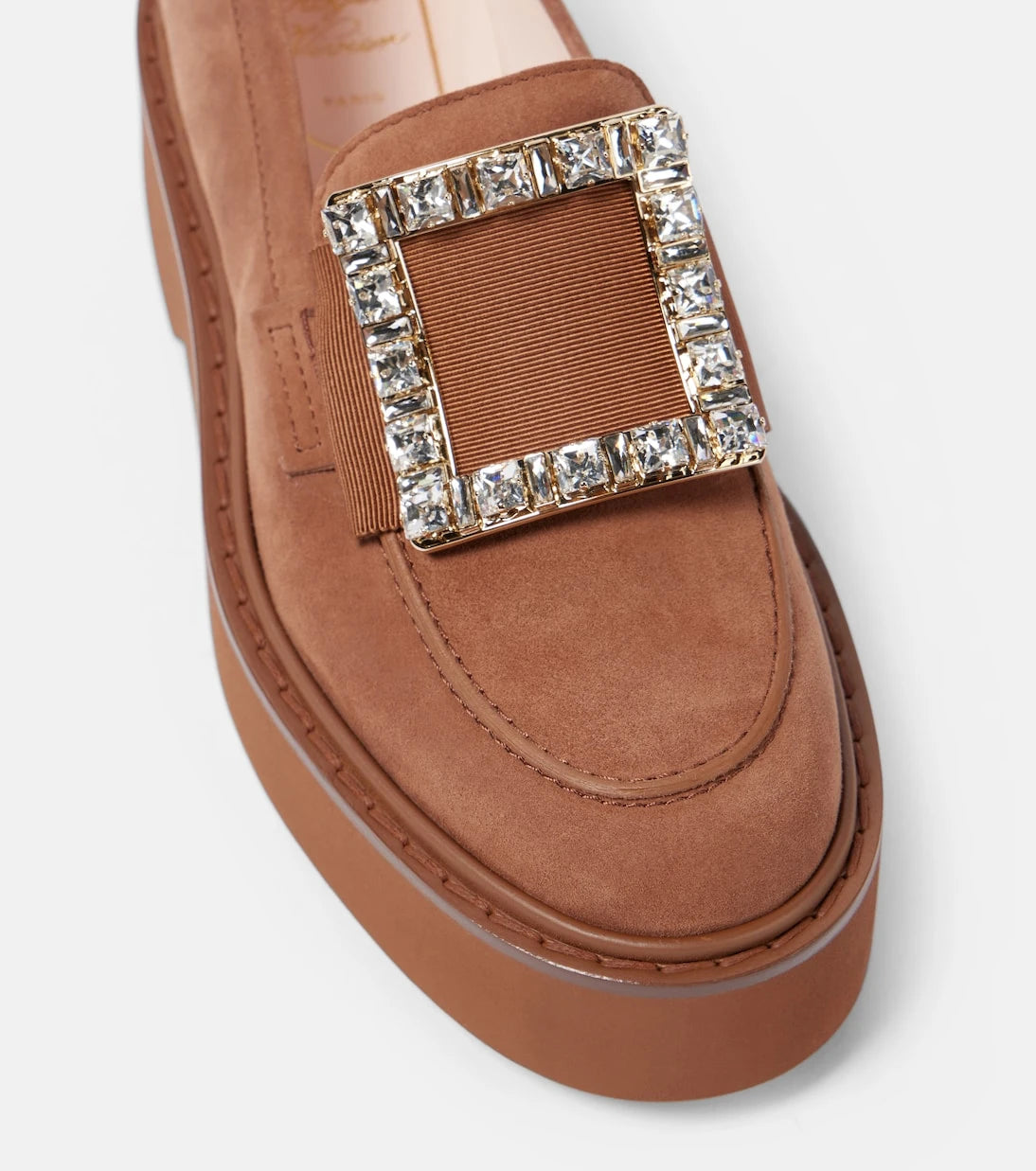 Roger Vivier - Viv' Rangers suede platform loafers