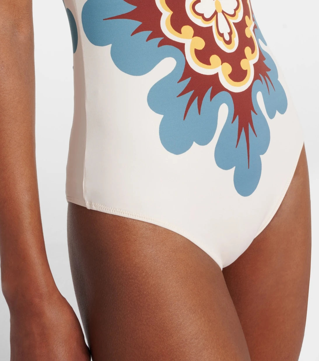 La DoubleJ - Goddess printed one-shoulder swimsuit