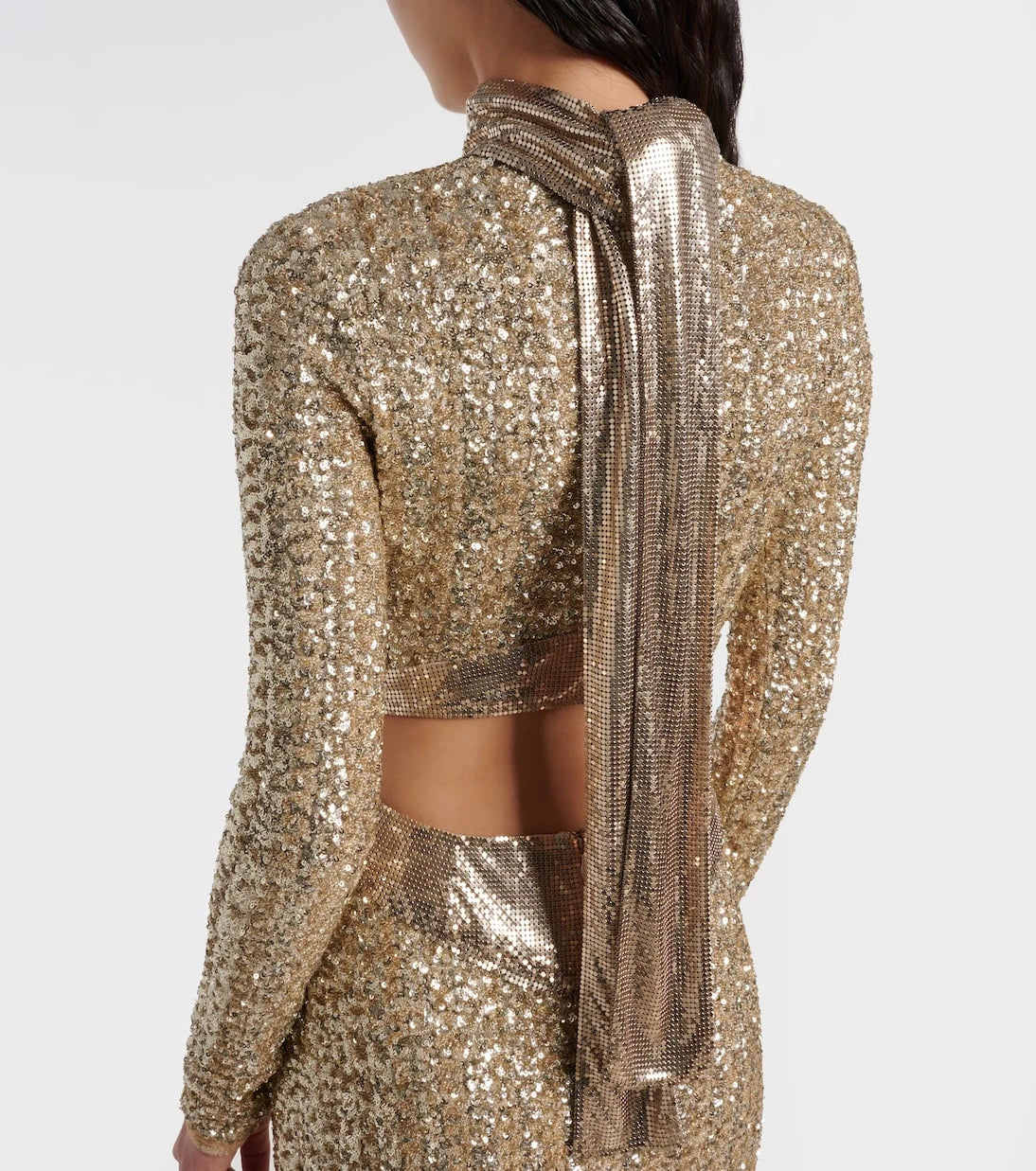 Rabanne - Sequined gathered gown