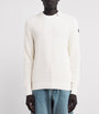 Moncler Ivory Cotton Waffle-Knit Sweater