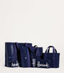Navy Large Cotton Logo Tote Bag