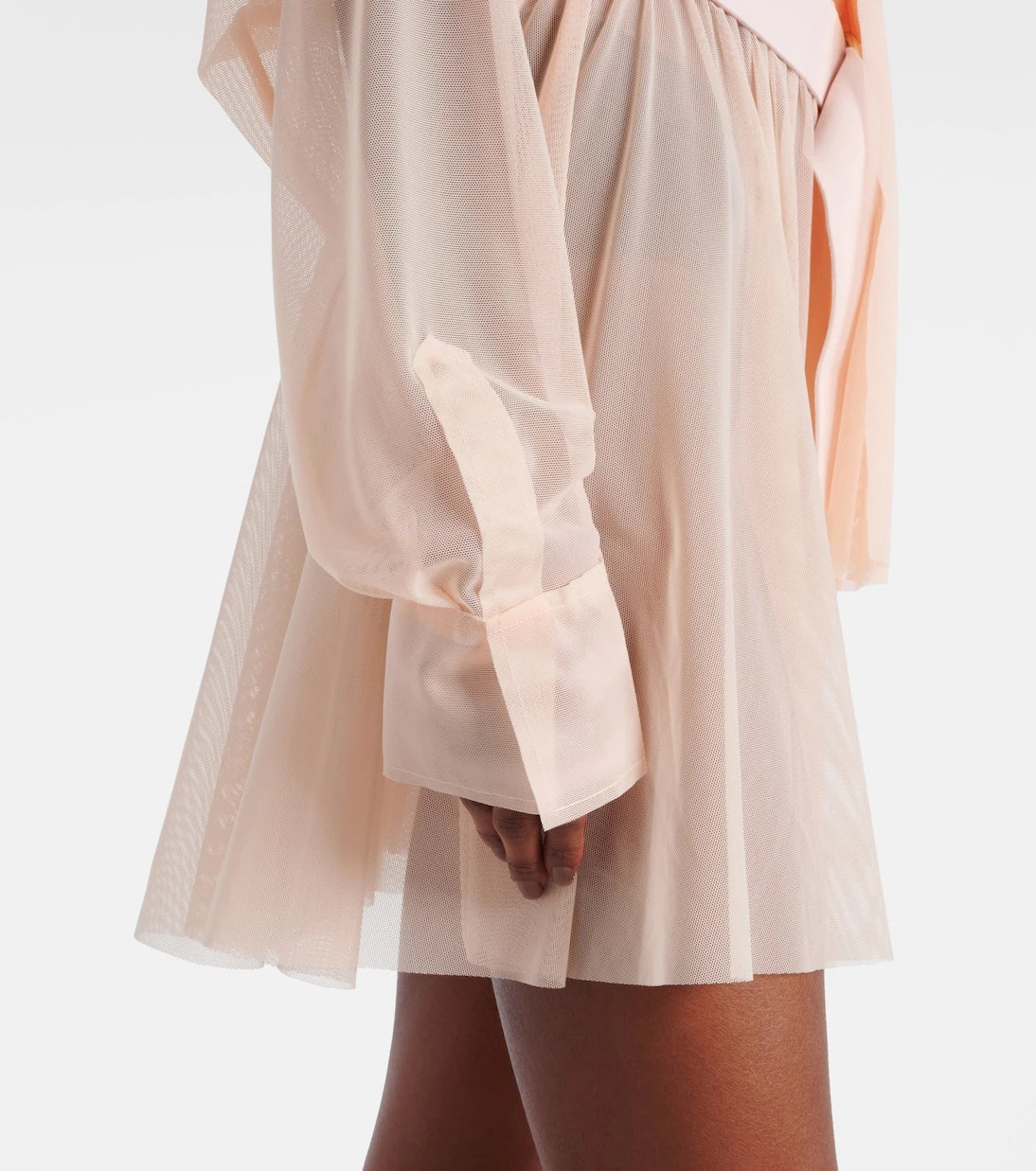 Norma Kamali - Tie-neck chiffon minidress