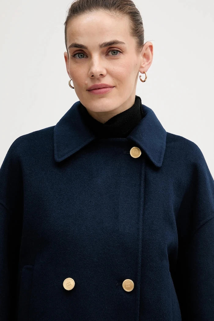 Палто с вълна Tommy Hilfiger