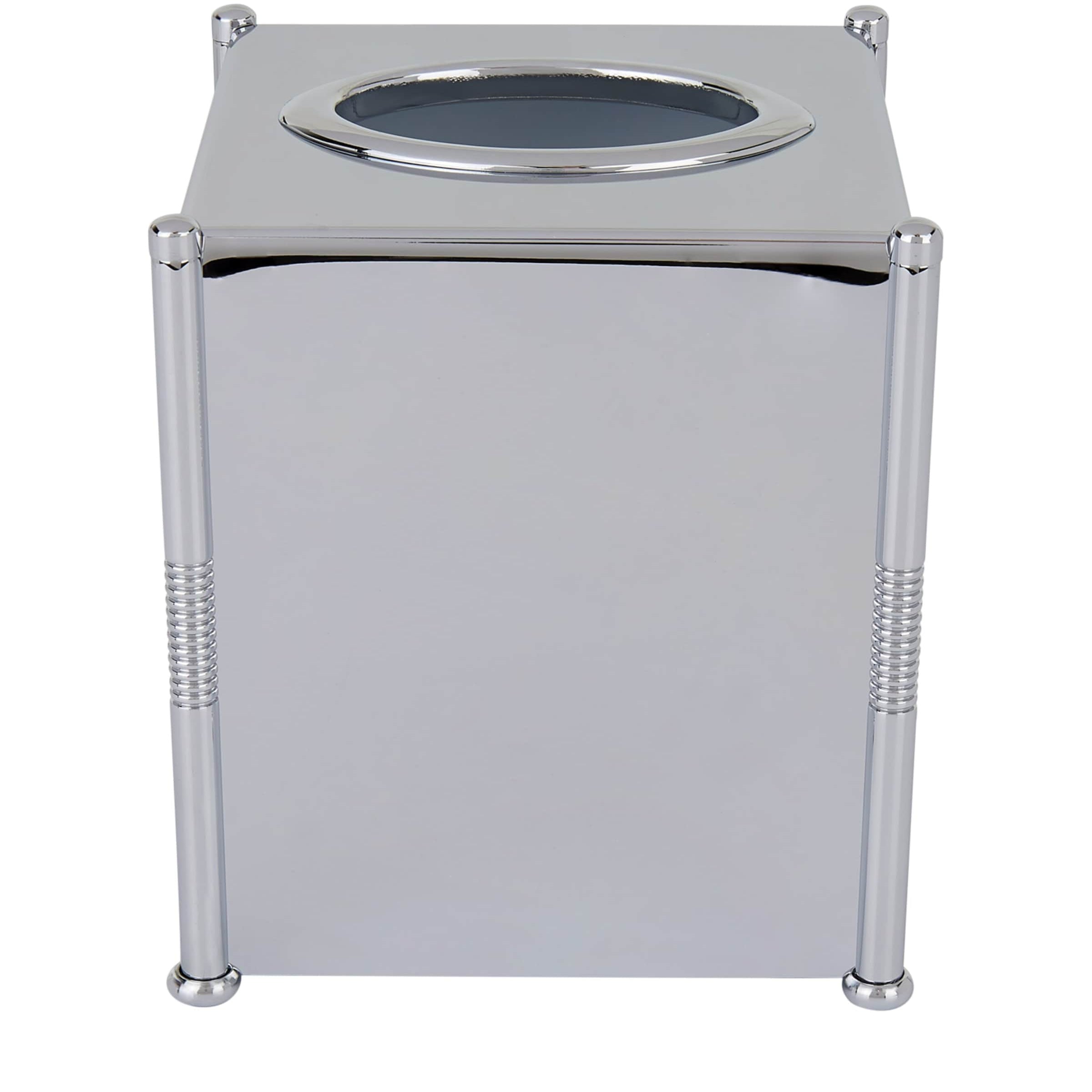 Cylinder Chrome Tissue Box