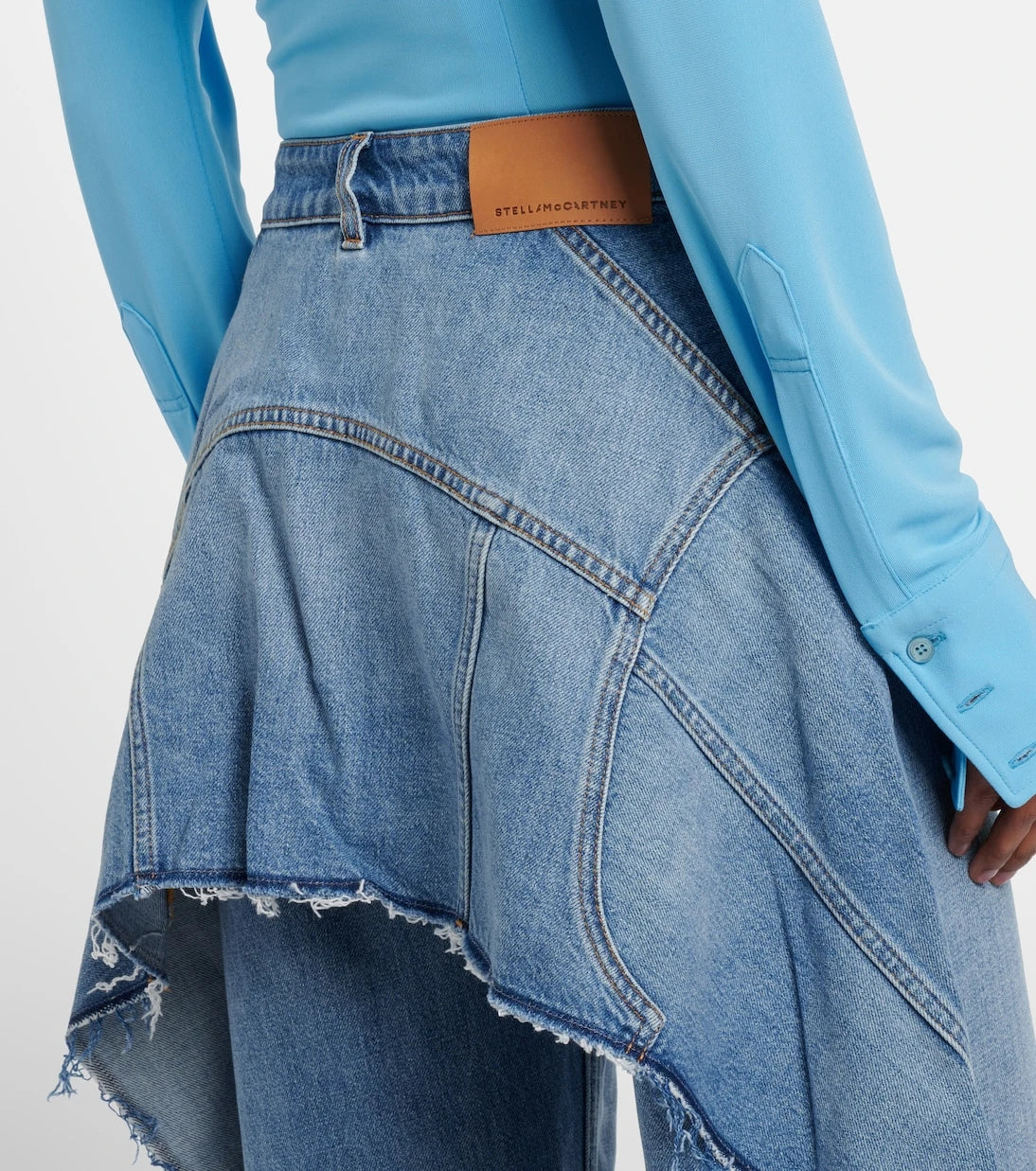 Stella McCartney - Paneled barrel-leg jeans