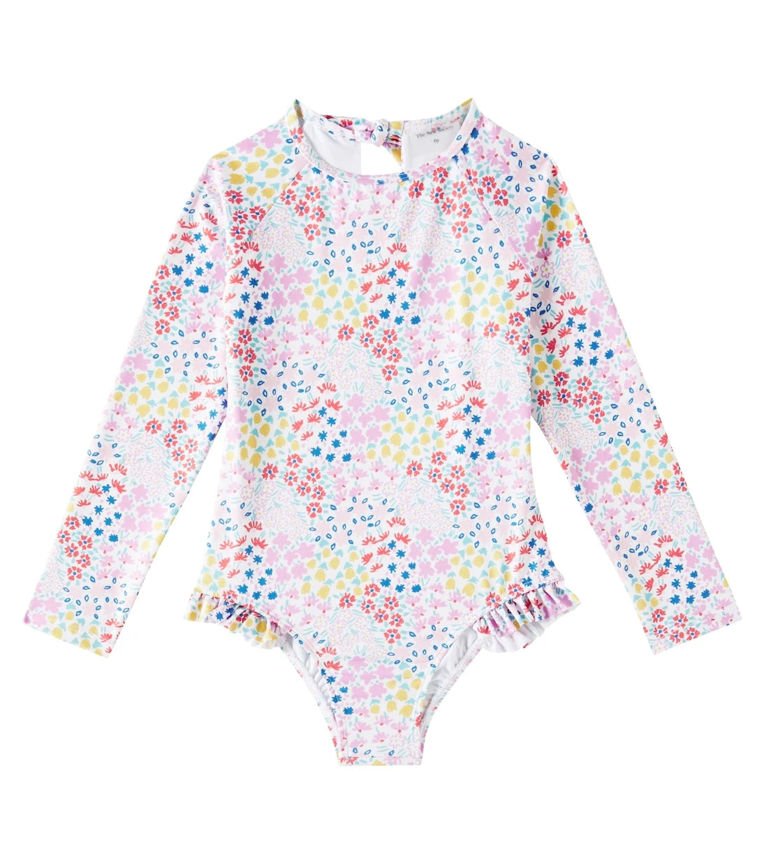 The New Society - Floral rashguard swimsuit