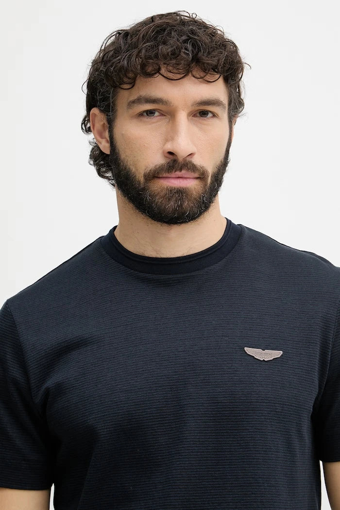 BOSS erkek tişörtü, keten ilaveli BOSS X ASTON MARTIN