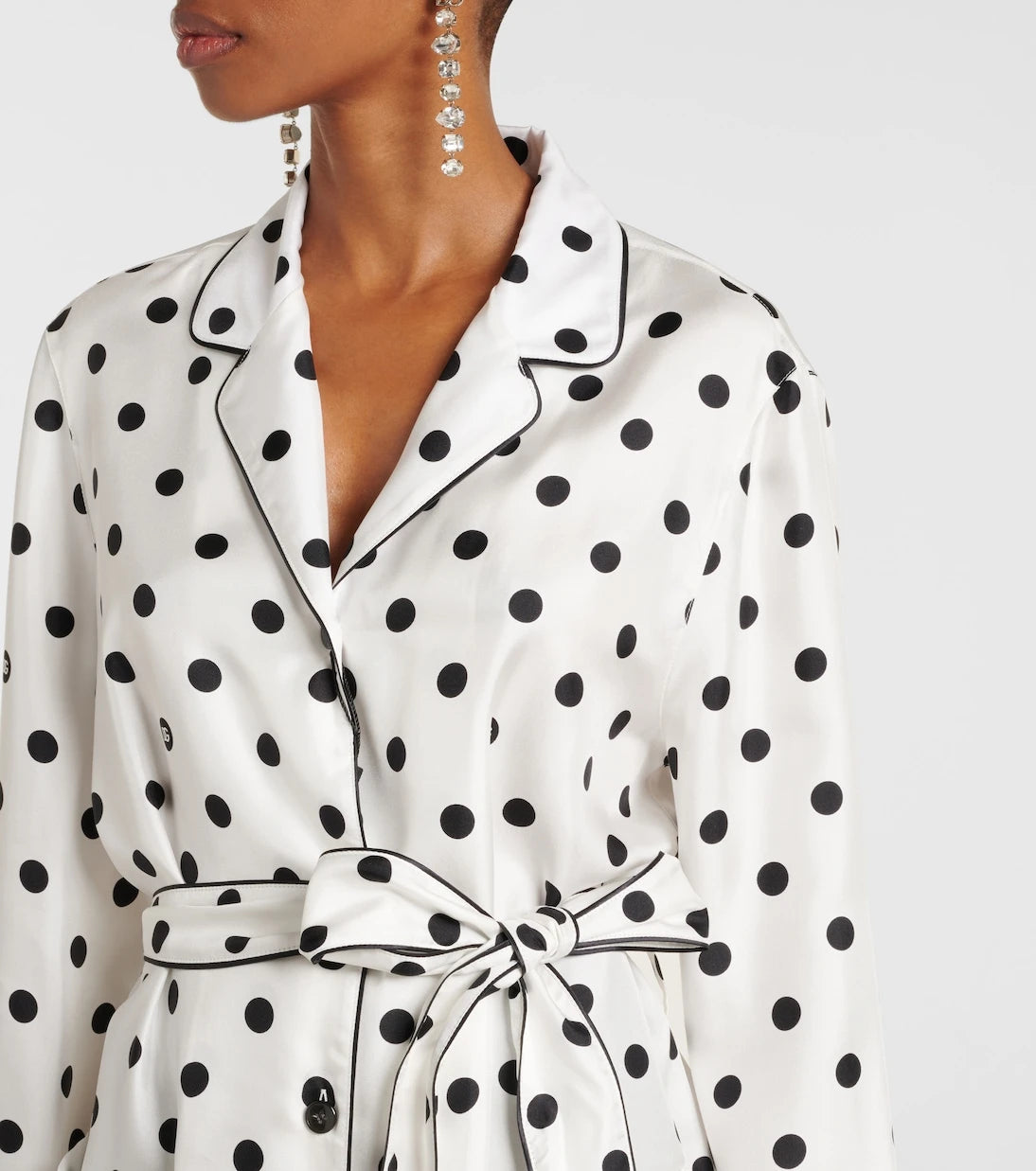 Dolce&Gabbana - Polka-dot silk twill pajama shirt