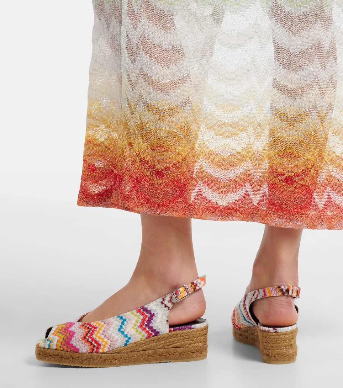ميسوني - Joy 30 Zigzag lamé espadrille wedges