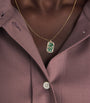 Yellow Gold, Diamond and Emerald Frenzy Necklace