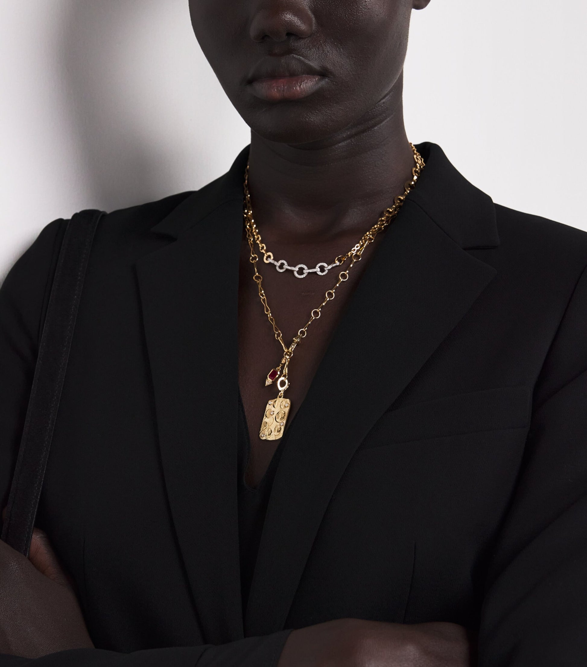 Yellow Gold and Diamond New Beginnings Moon Phases Charm