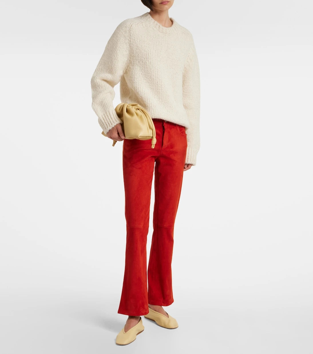 Stouls - Dean 22 low-rise suede flared pants
