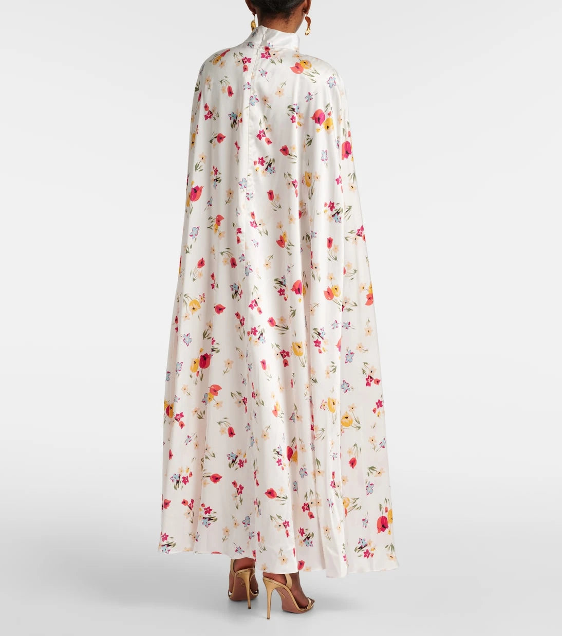Rodarte - Floral caped silk maxi dress