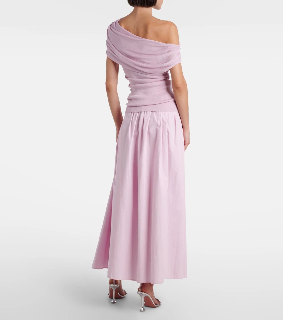 Self-Portrait - Asymmetric draped midi dress