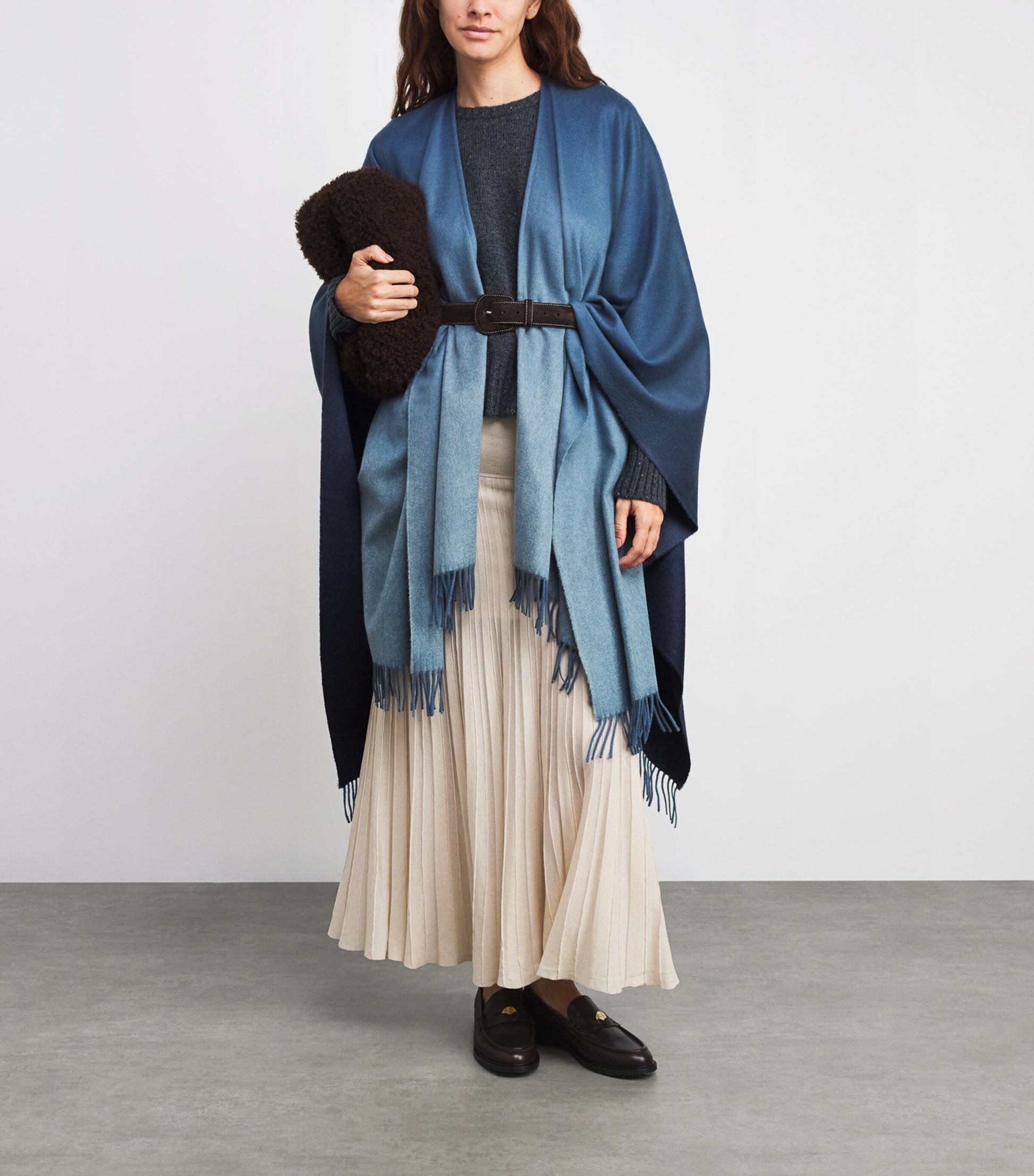 Johnstons Of Elgin Grey Donegal Cashmere Sweater