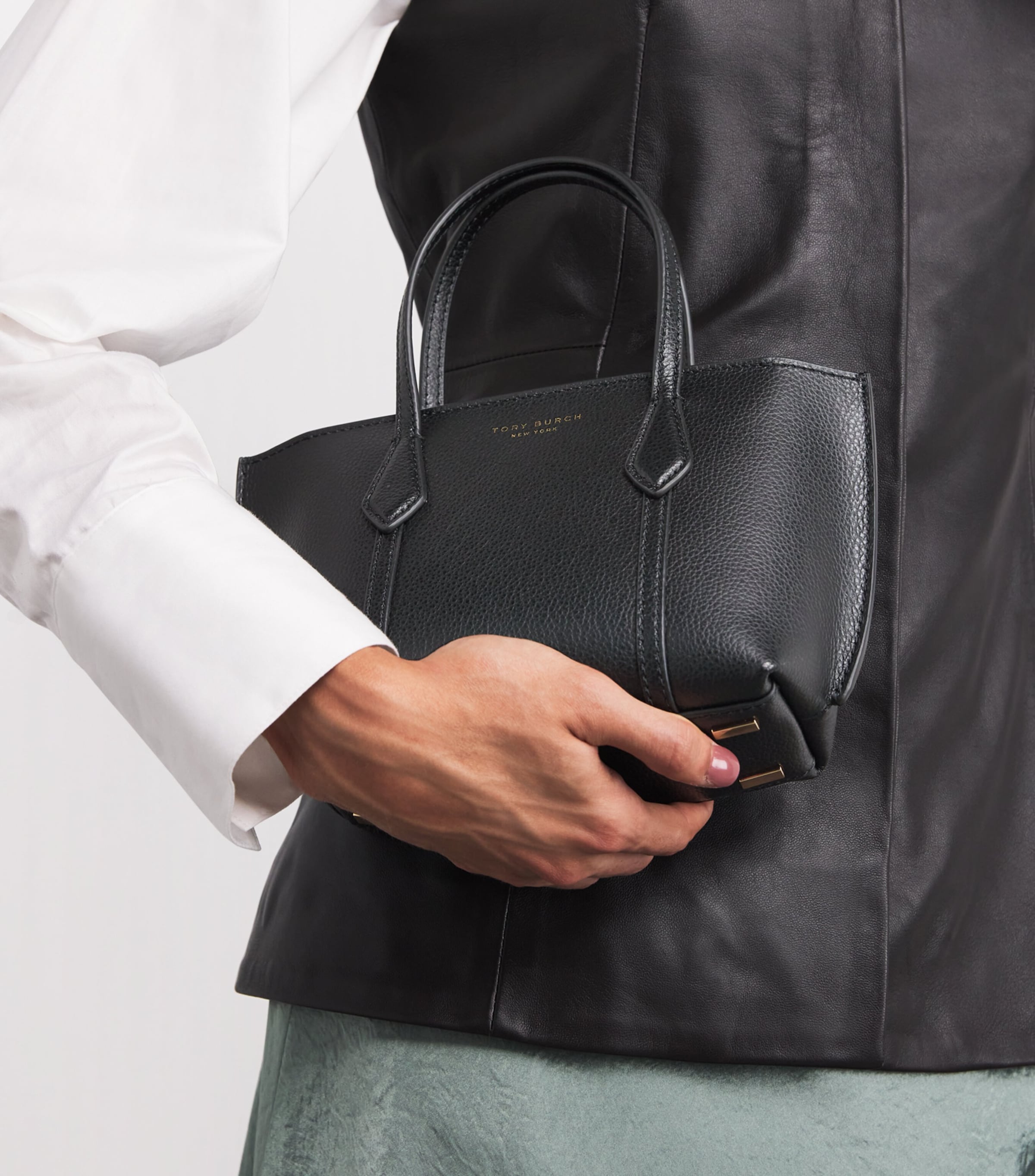 Mini Leather Perry Cross-Body Bag BLACK 001