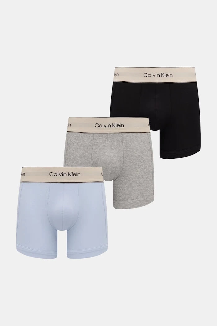Calvin Klein Underwear боксерки мъжки от памук с еластан 3 броя