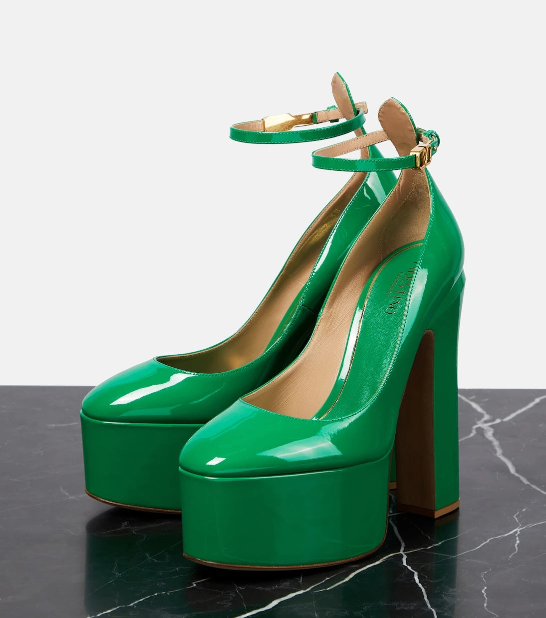 Valentino Garavani - Tan-Go 155 leather platform pumps