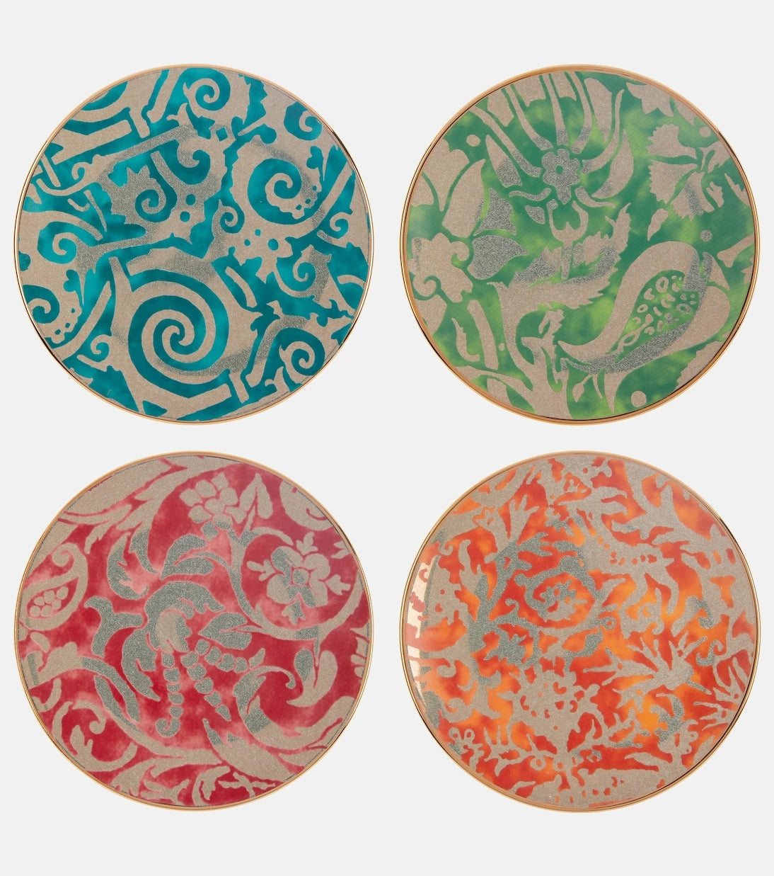 L'Objet - x Fortuny set of 4 earthenware dessert plates