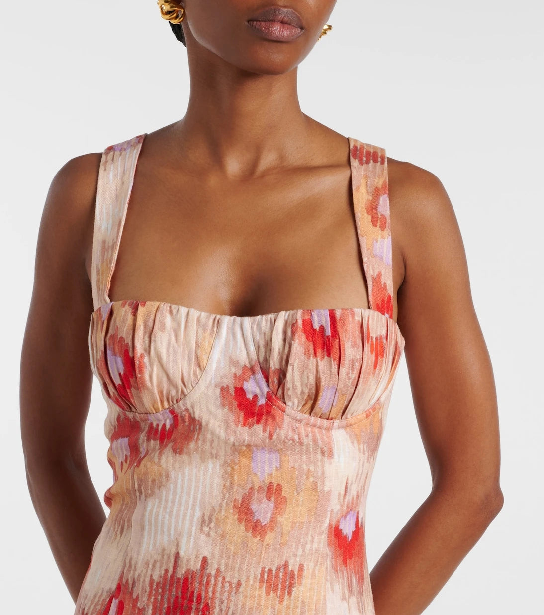 SIR - Bettina printed linen maxi dress