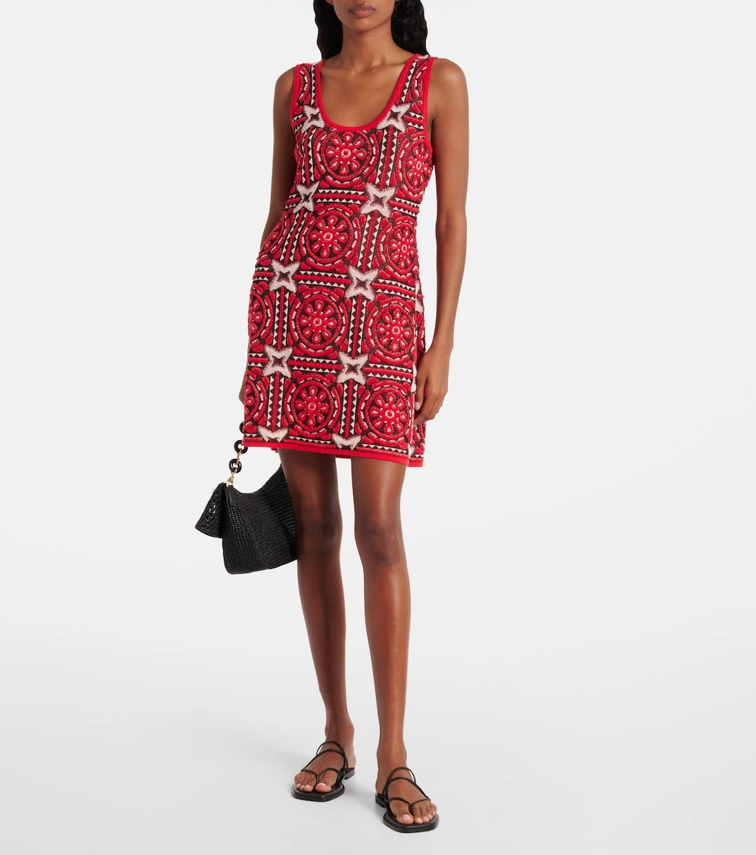 La DoubleJ - Sole Star cotton-blend jacquard minidress