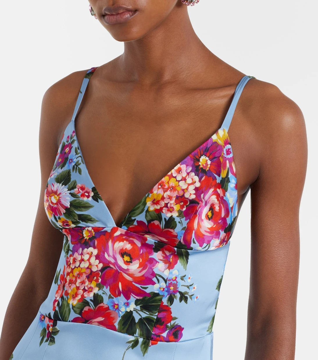 Dolce&Gabbana - Floral satin midi dress