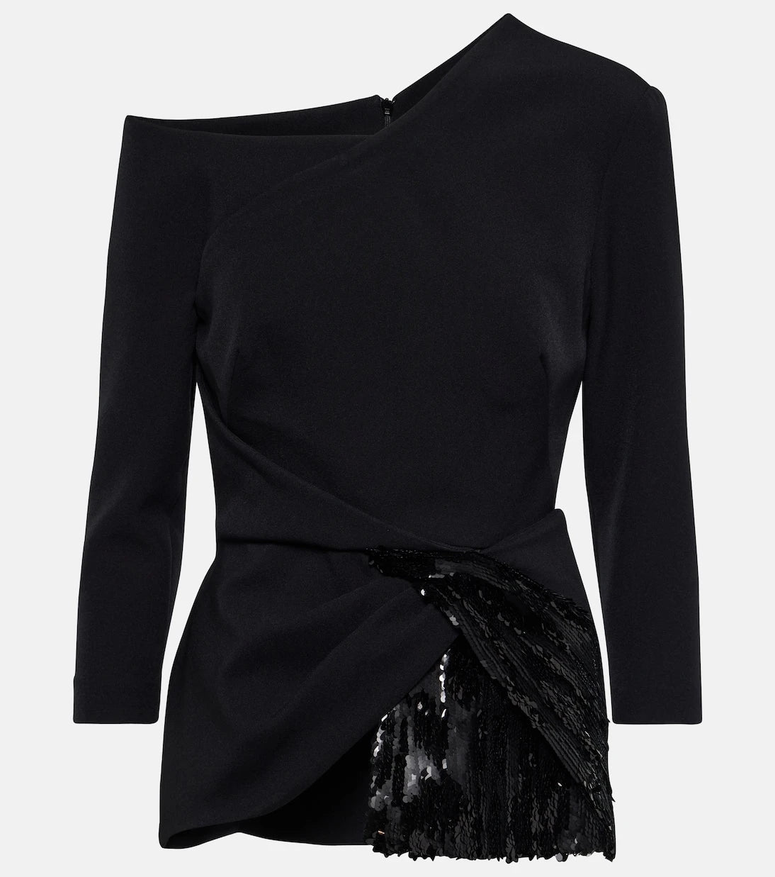 Safiyaa - Juah sequined asymmetric crêpe top