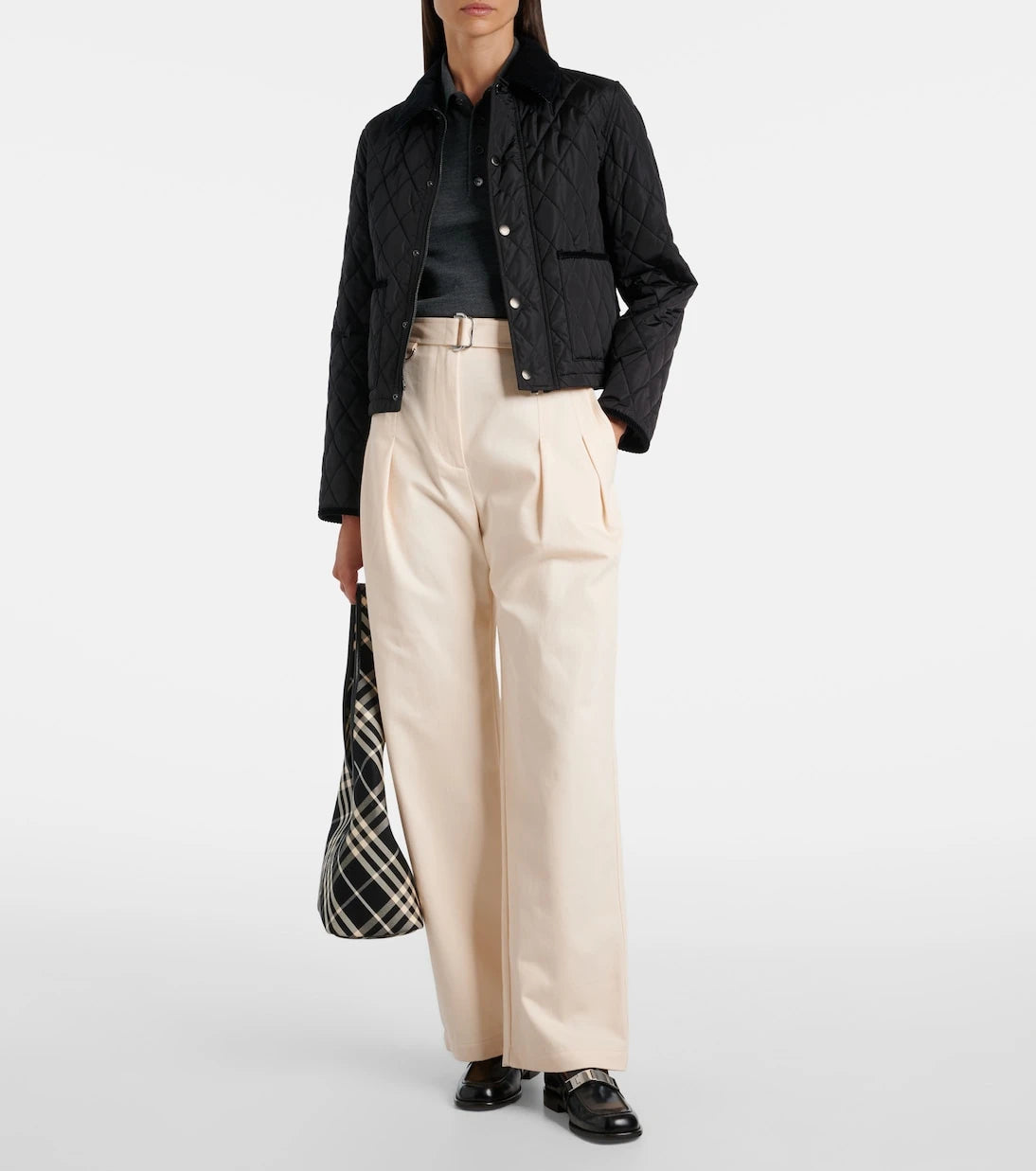 Burberry - Cotton gabardine tapered pants