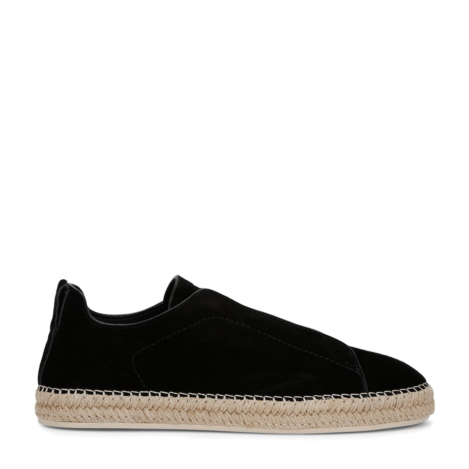Zegna Suede Triple Stitch Espadrilles