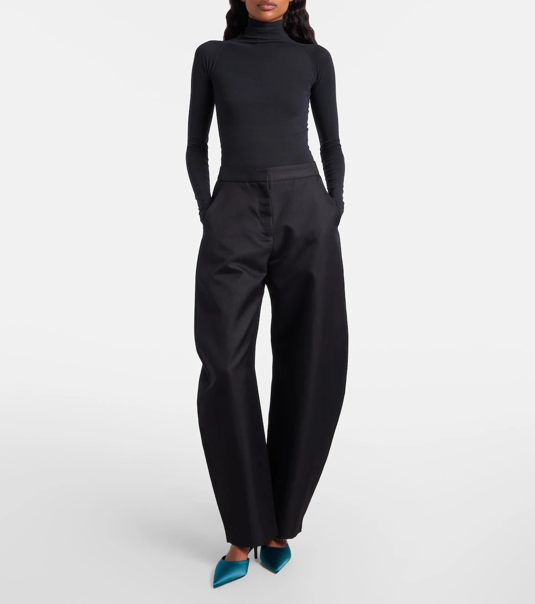 Alaïa - Le Coeur satin mules