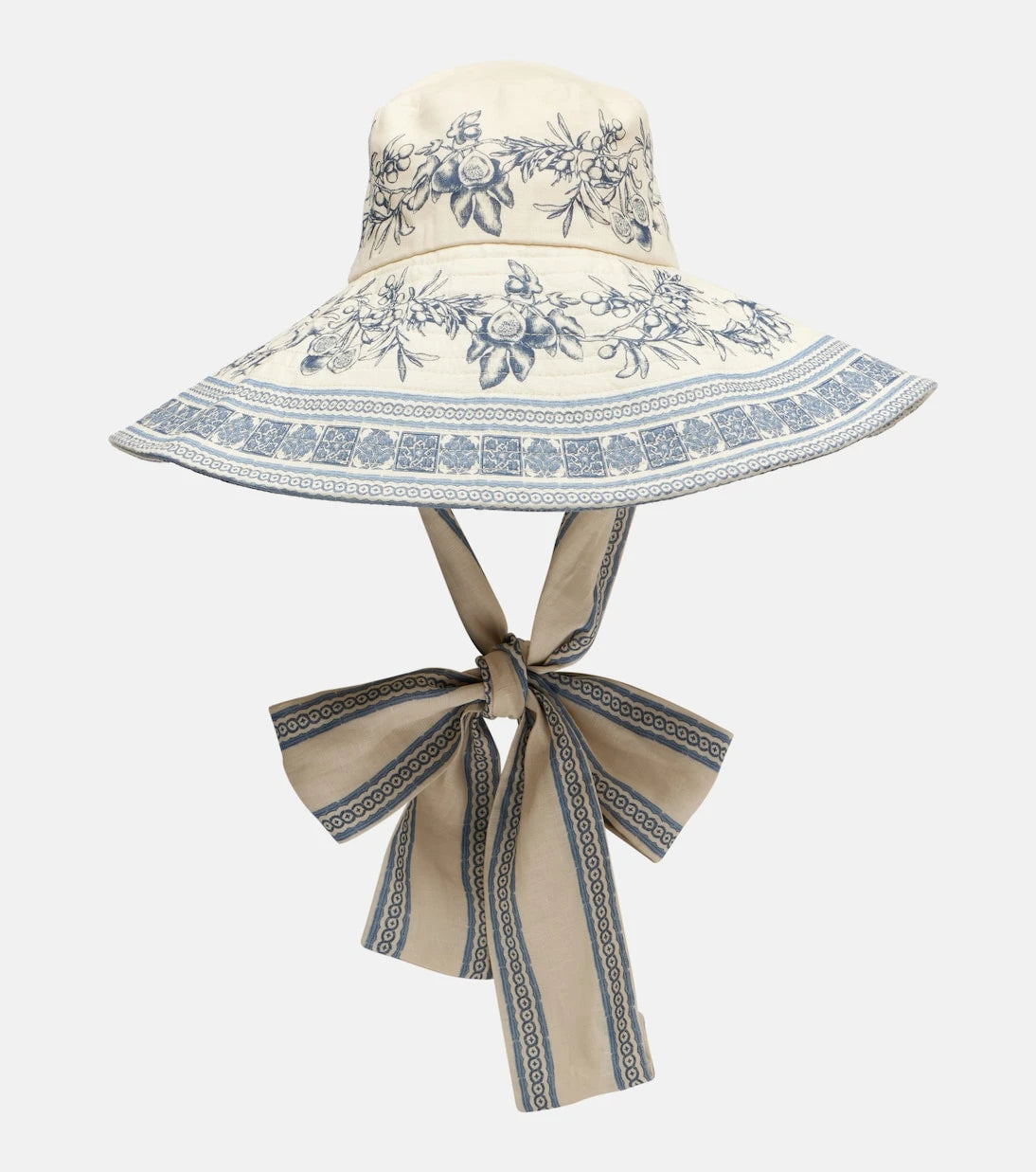 Alémais - Villa Romantica printed linen sun hat