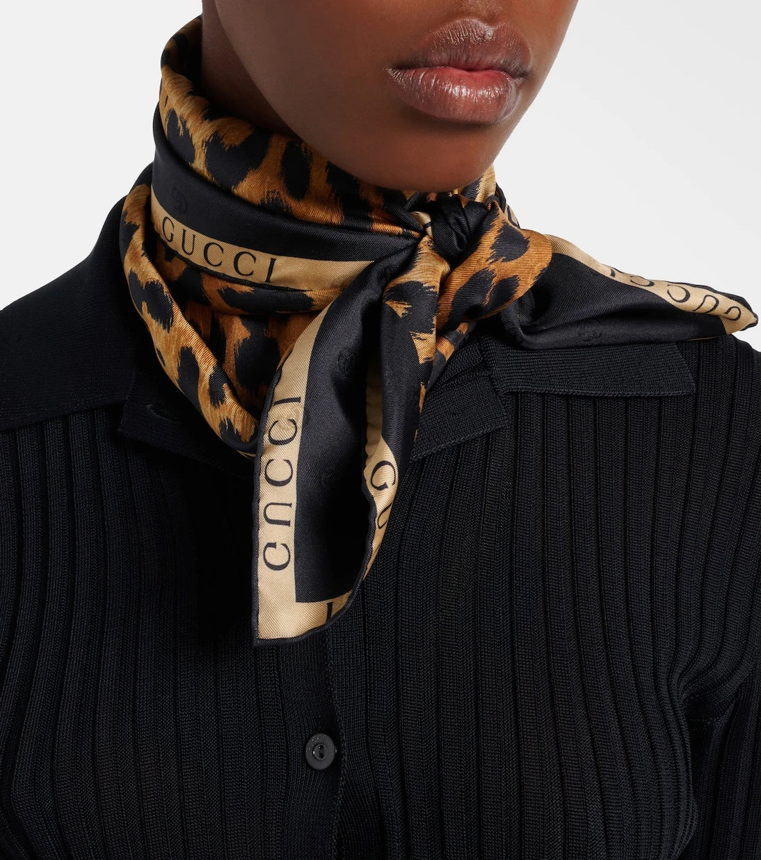 Gucci - Leopard-print silk twill scarf