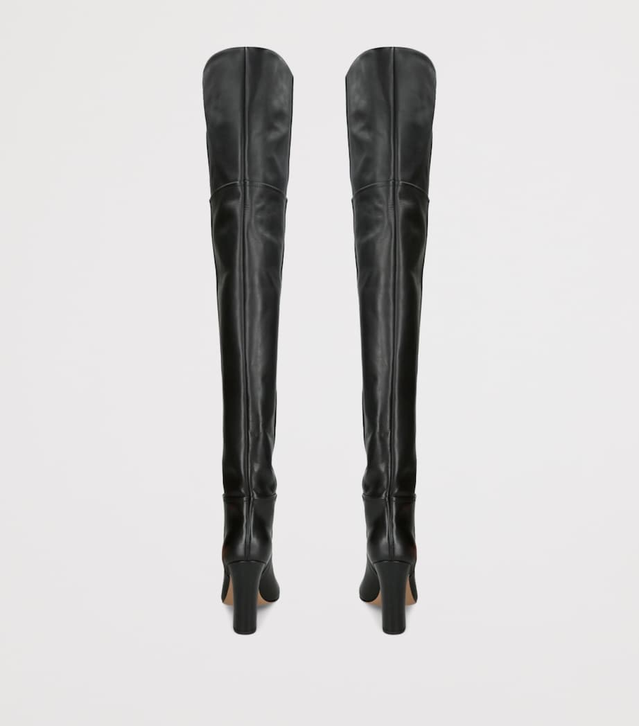 Black Leather Lavinia Knee-High Boots 100