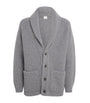 Eleventy Grey Wool-Cashmere Shawl Cardigan