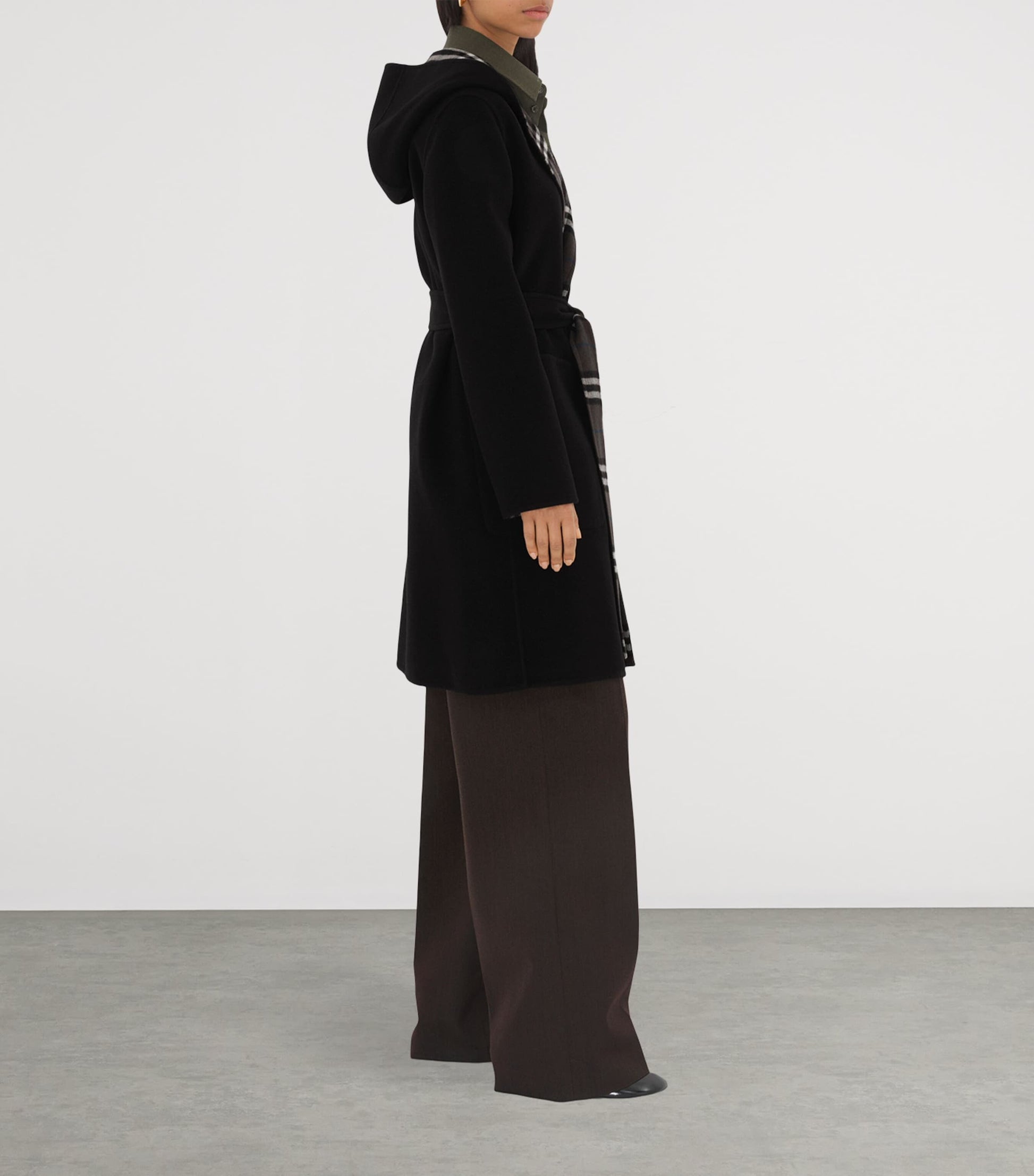 Burberry Black Wool Reversible Car Coat