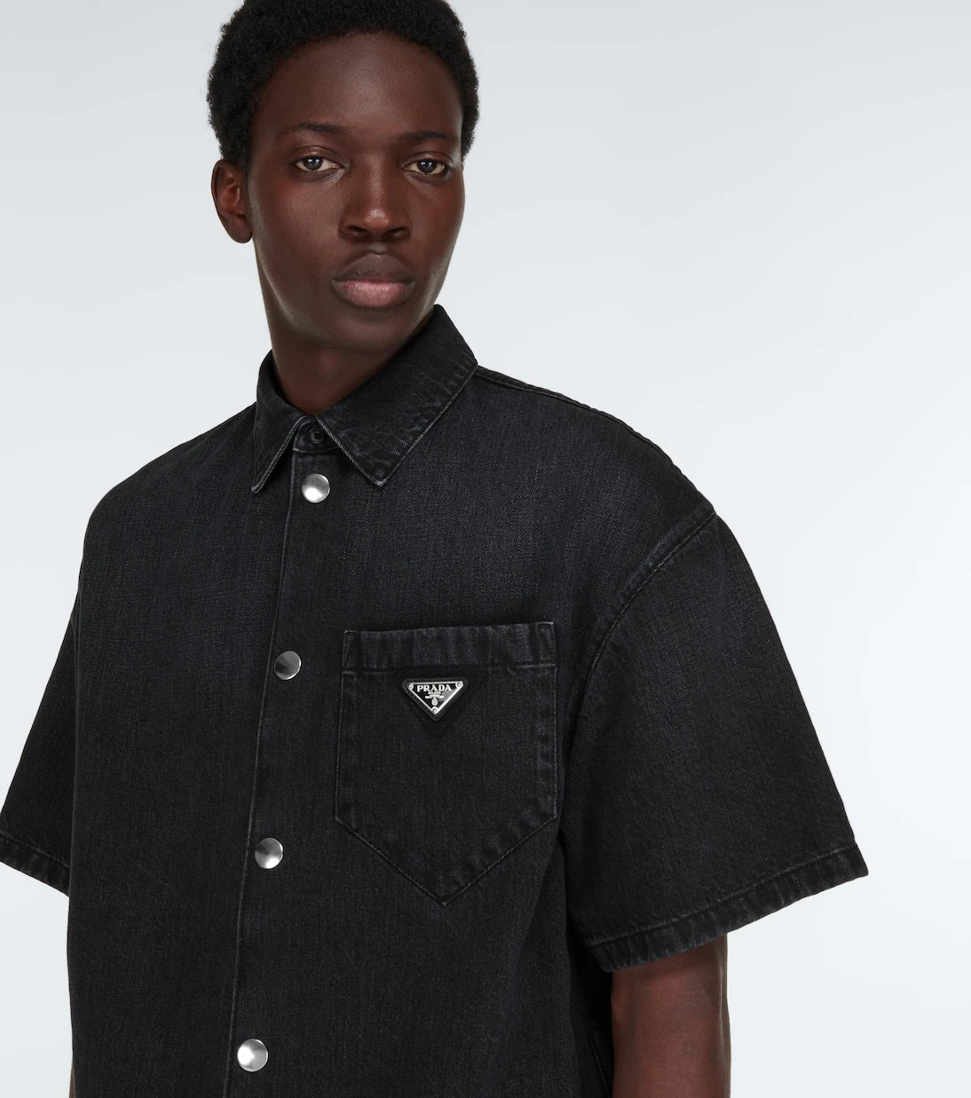 Prada - Logo denim shirt