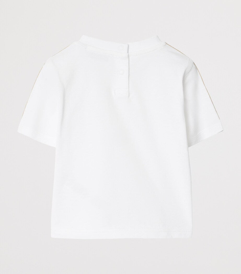 Burberry Kids Cotton Check-Trim T-Shirt (6-24 Months)