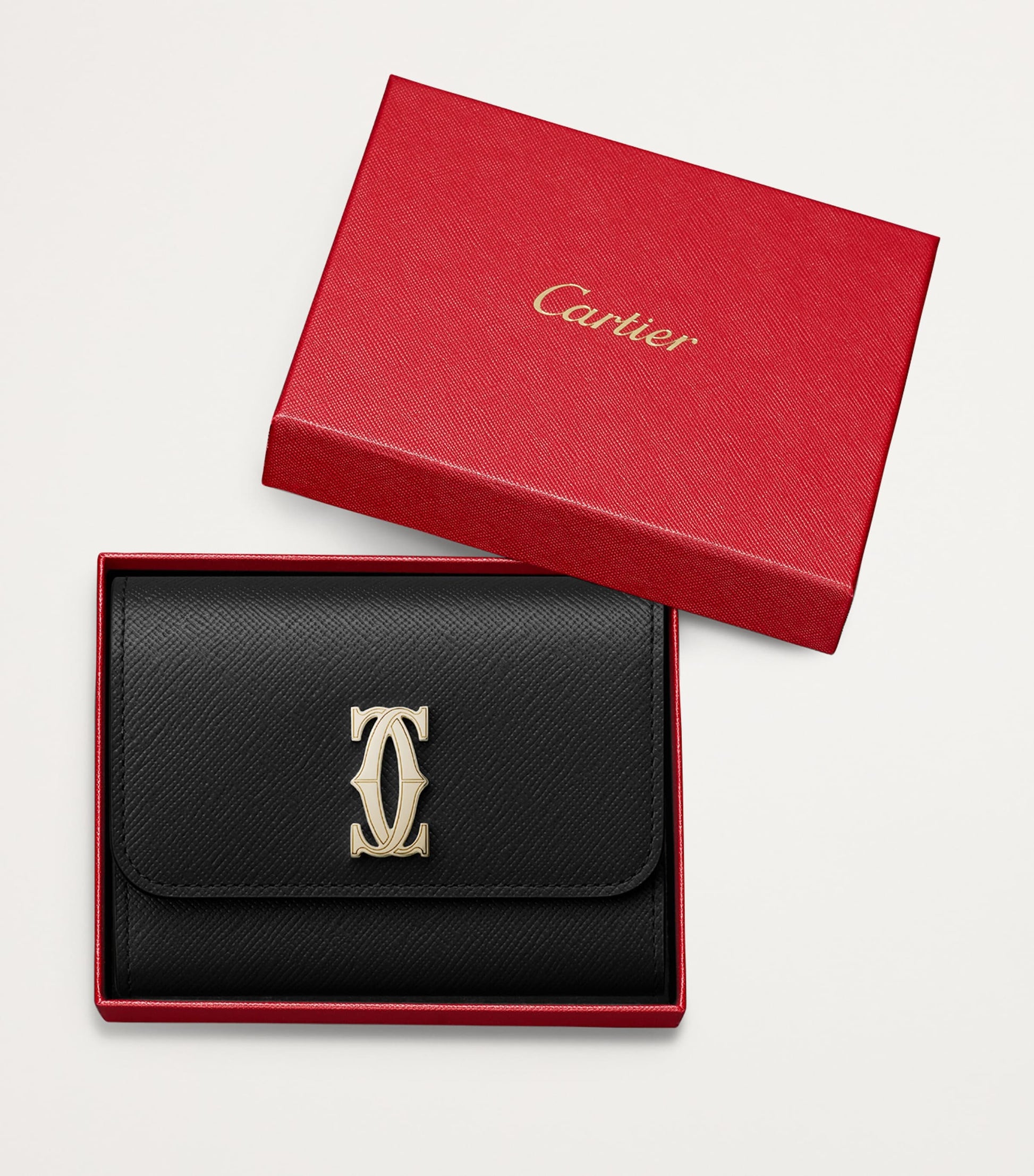 Cartier Black Mini Leather C de Cartier Wallet
