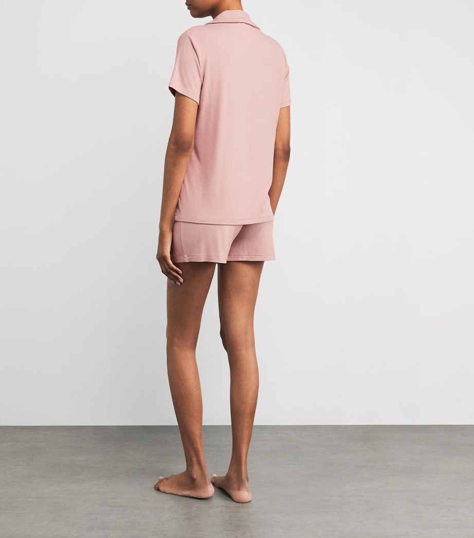 Skims Pink Soft Lounge Short Pyjama Set