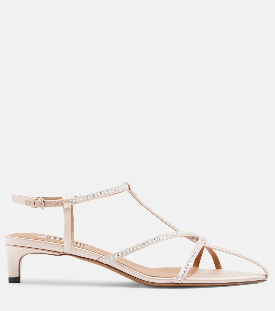 Jil Sander - Cage crystal-embellished leather sandals